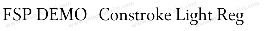 FSP DEMO   Constroke Light Regular字体转换
